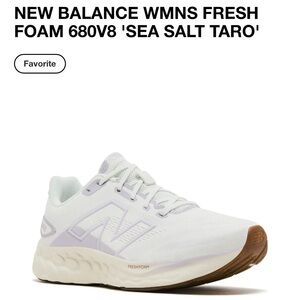 New Balance Women's Fresh Foam 680v8 White and Purple Sneakers